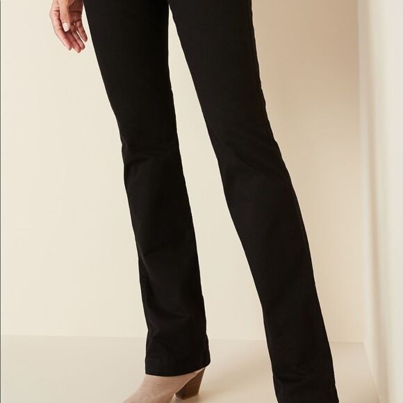 NWT Old Navy Black Mid-Rise Boot-Cut Twill Pants Women’s Sz 8 - Picture 5 of 7